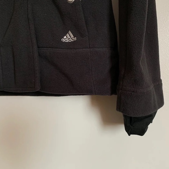 BLACK ADIDAS CLIMAWARM FLEECE JACKET - Picture 4 of 5